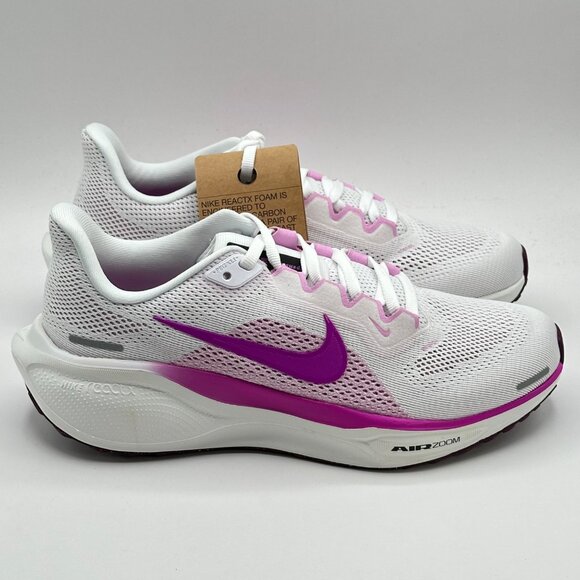 Women's Nike Air Zoom Pegasus 41 White Hyper Violet FD2723-103 Sizes 6.5 - Picture 4 of 12